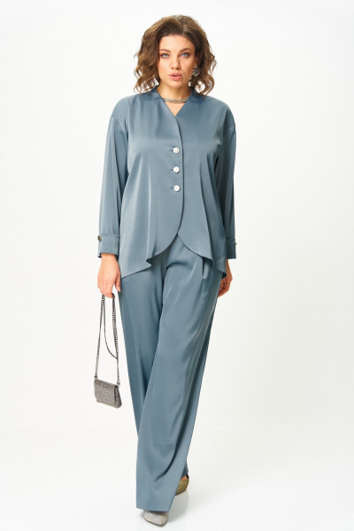 Блуза, брюки Aira Style 24245 индиго - фото 8