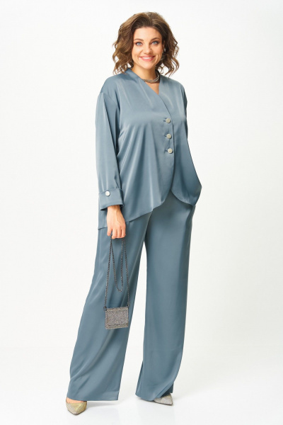 Блуза, брюки Aira Style 24245 индиго - фото 1