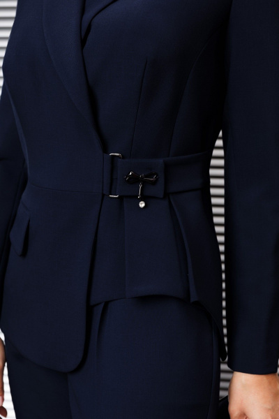 Брюки, жакет Мода Юрс 25-2926 темно-синий - фото 3