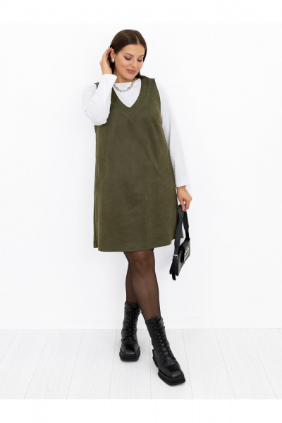 Сарафан Ollsy 01707 хаки - фото 4