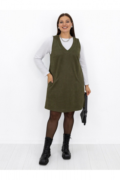 Сарафан Ollsy 01707 хаки - фото 3