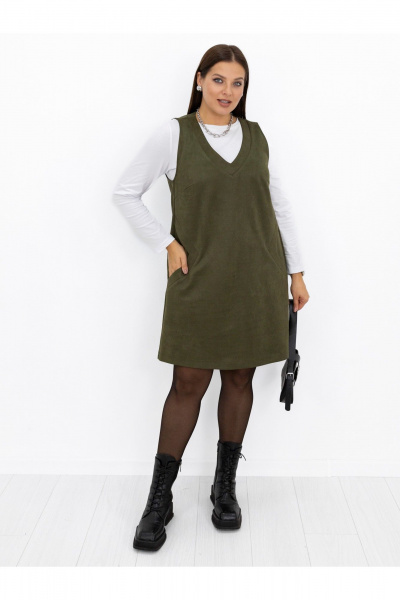 Сарафан Ollsy 01707 хаки - фото 2