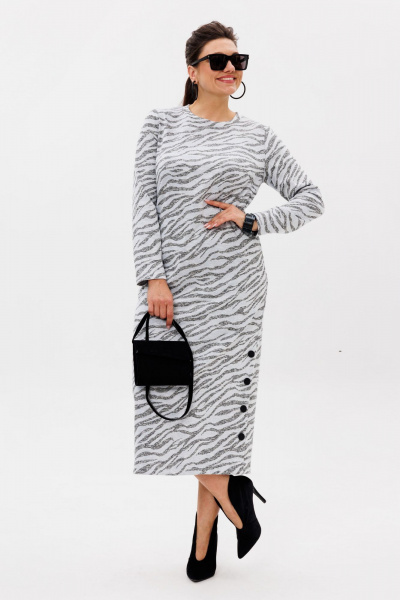 Платье Anelli 1755 серая_магия - фото 10