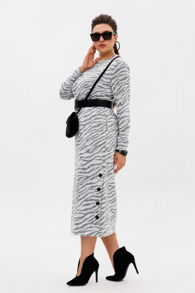 Платье Anelli 1755 серая_магия - фото 1