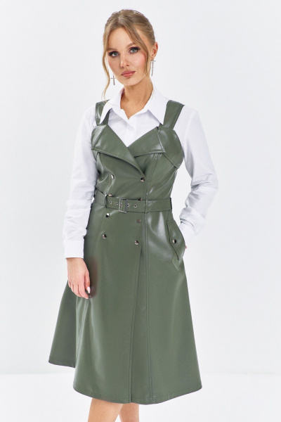 Сарафан Euromoda 649 хаки - фото 1