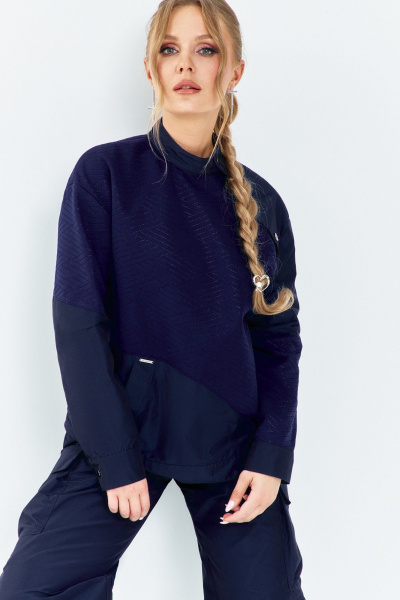 Брюки, джемпер Euromoda 651 синий - фото 4