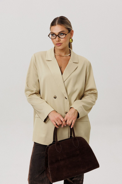 Жакет Anelli 1744 кунжутная_халва - фото 10