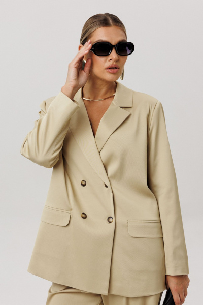 Жакет Anelli 1744 кунжутная_халва - фото 6