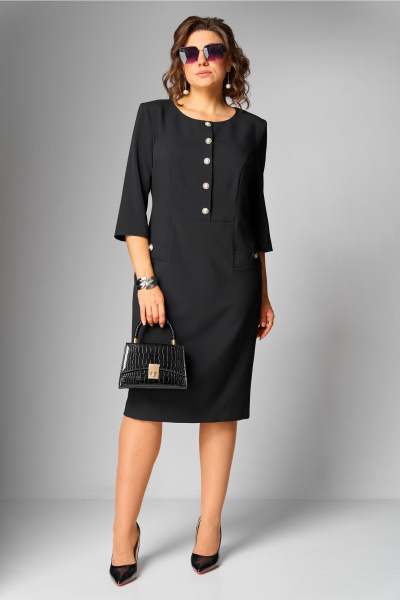 Платье Орхидея 1625 черный - фото 4