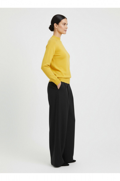 Демисезонный трикотажный свитер прямого силуэта реглан с воротником-стойкой Полесье С3316-15 5С1754-Д43 170,176 соломенный - фото 5