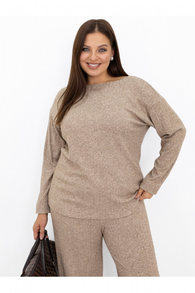 Брюки, джемпер Ollsy 05152 бежевый - фото 4