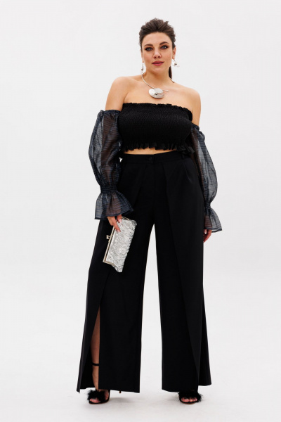 Топ Anelli 1286 черный - фото 9