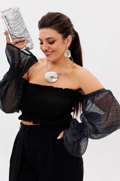 Топ Anelli 1286 черный - фото 4