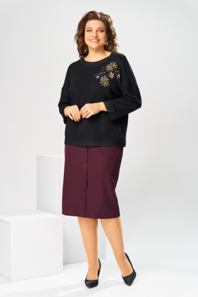 Джемпер, юбка Romanovich Style 2-2045 бордовый - фото 4