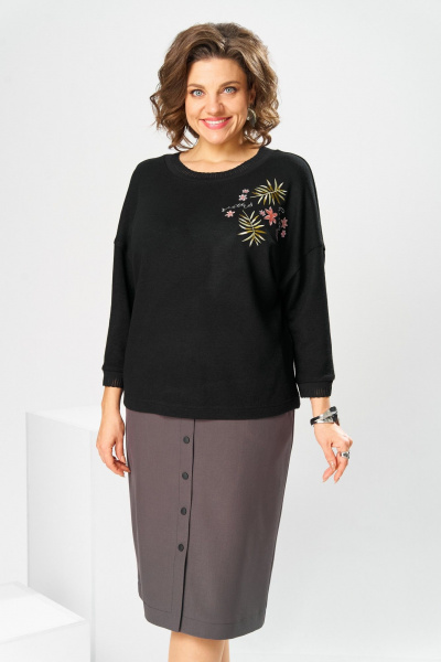 Джемпер, юбка Romanovich Style 2-2045 графит - фото 5