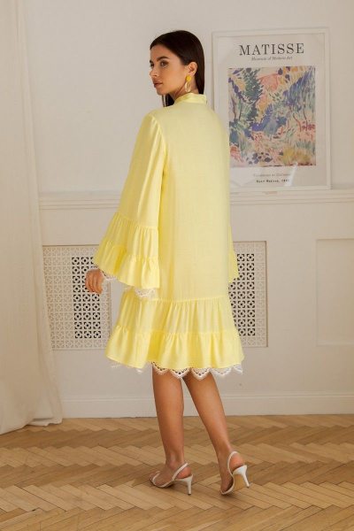 Платье LadisLine 1346 желтый - фото 6