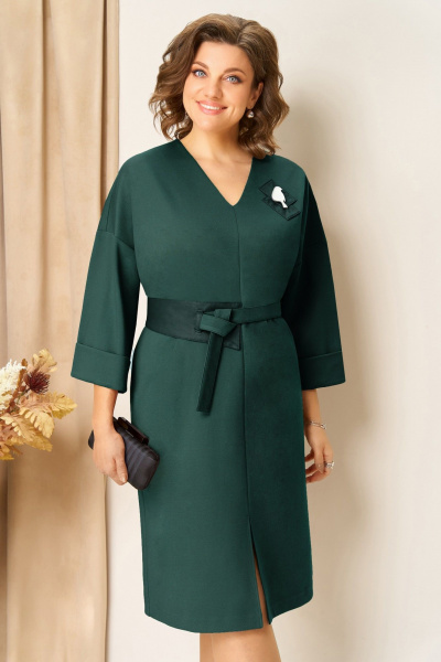 Платье VOLNA 1443 бутылочно-зеленый - фото 6