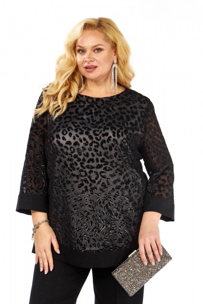 Блуза Элль-стиль 2435а черный - фото 6