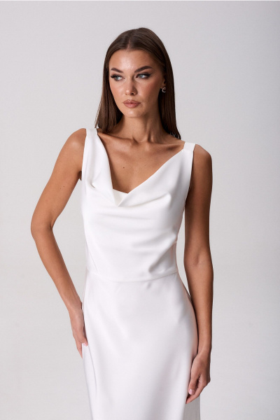 Платье Lady Line 0325 молочный - фото 6