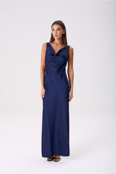 Платье Lady Line 0325 синий - фото 9