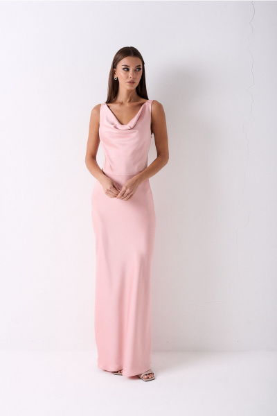 Платье Lady Line 0325 пыльный_розовый - фото 2