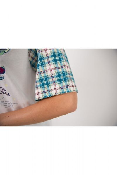 Брюки, майка Купалинка 40100G.158-164 к.экрю,клетка - фото 5