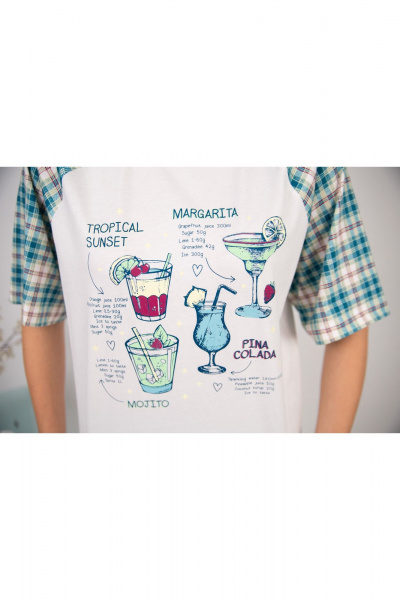 Брюки, майка Купалинка 40100G.158-164 к.экрю,клетка - фото 4