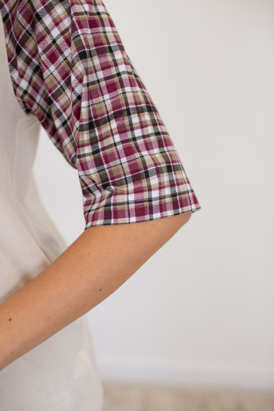 Брюки, майка Купалинка 40101G.158-164 к.ваниль,клетка - фото 5