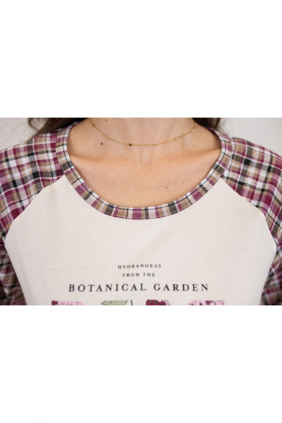 Брюки, майка Купалинка 40101G.158-164 к.ваниль,клетка - фото 3