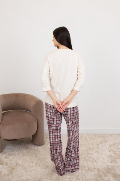 Брюки, джемпер Купалинка 660213.158-164 к.ваниль,клетка - фото 7