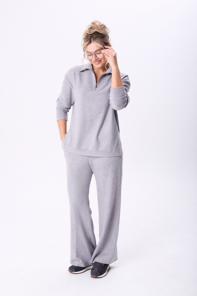 Брюки, джемпер, жилет Диомант 2107 серый - фото 12