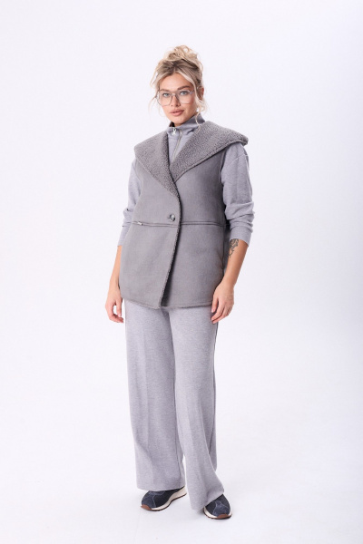 Брюки, джемпер, жилет Диомант 2107 серый - фото 10