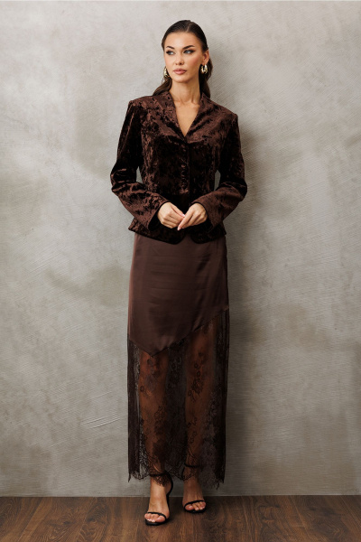 Юбка Butеr 3206 коричневый - фото 2