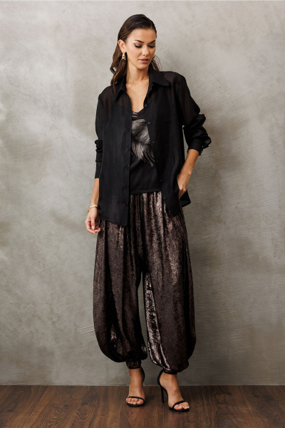 Брюки Butеr 3229 бронзовый_перламутр - фото 2