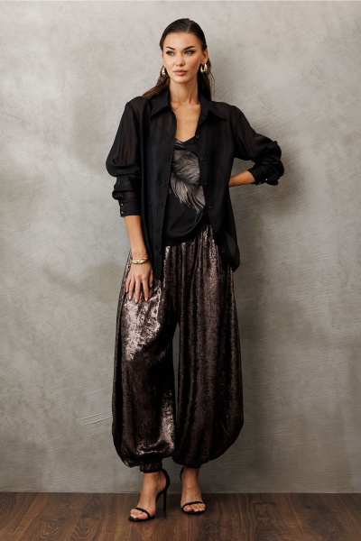 Брюки Butеr 3229 бронзовый_перламутр - фото 1