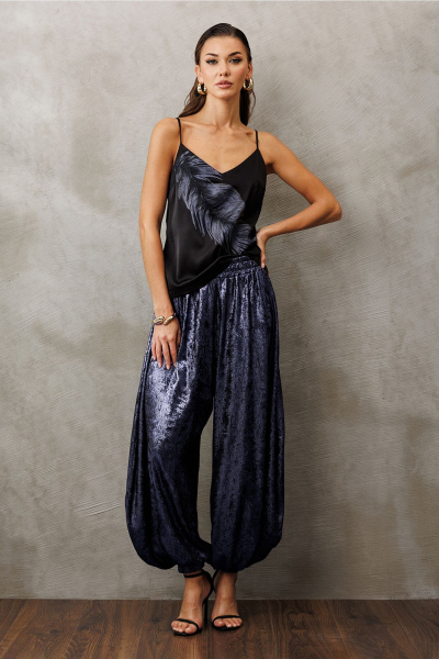 Брюки Butеr 3229 синий_перламутр - фото 3