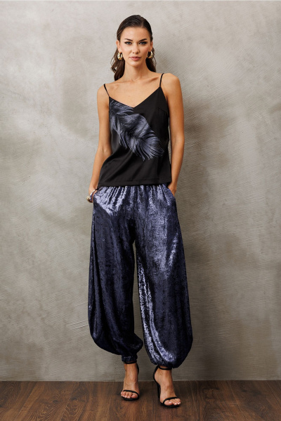 Брюки Butеr 3229 синий_перламутр - фото 2