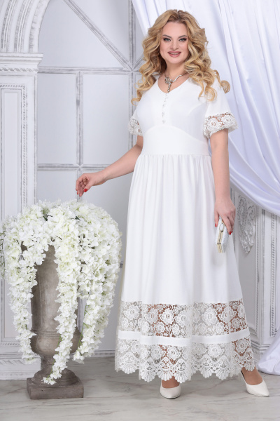 Платье Ninele 7329 белый - фото 1