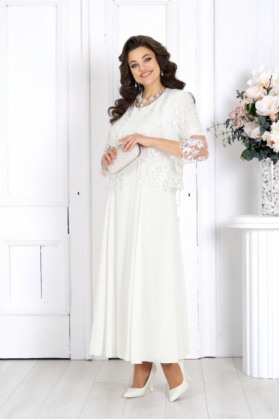 Жакет, платье Ninele 7489 молоко - фото 7