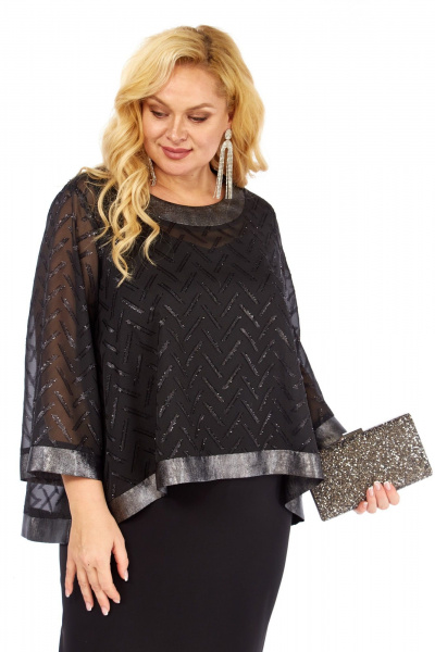 Блуза, платье БагираАнТа 1005 черный - фото 8