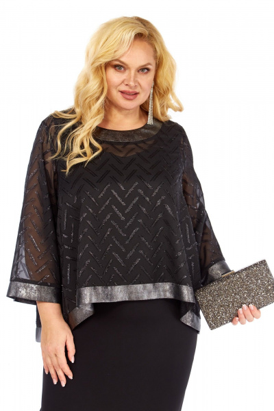 Блуза, платье БагираАнТа 1005 черный - фото 7