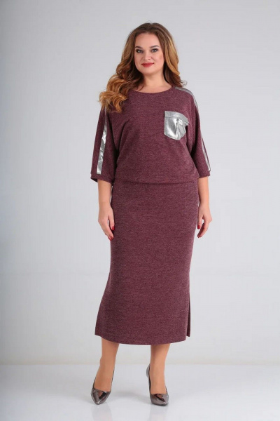 Платье СиБон 0216 бордо - фото 1