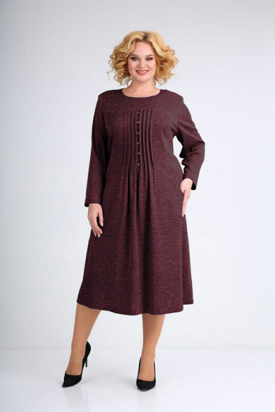 Платье СиБон 0224а бордо - фото 1