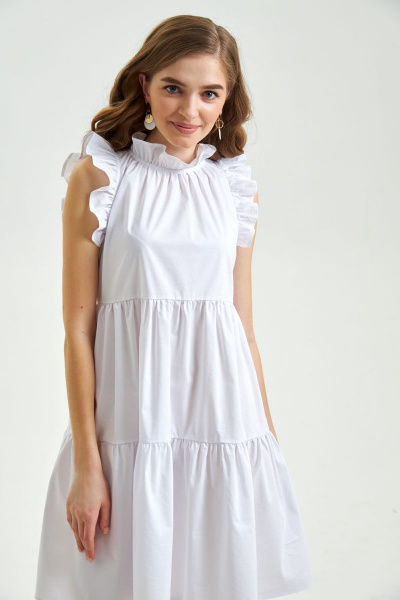 Платье STEFANY 813 белый - фото 4