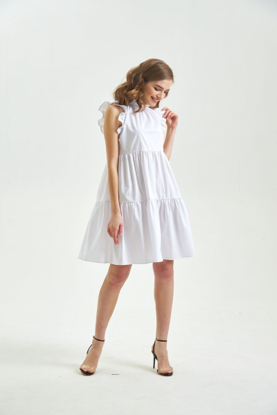 Платье STEFANY 813 белый - фото 2