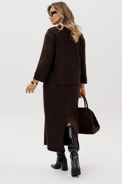 Жакет, юбка Fantazia Mod 5326 шоколад - фото 6