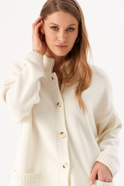 Кардиган Romgil РВ0268-ШЕ5 молочный - фото 7
