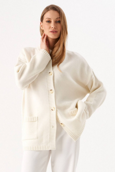 Кардиган Romgil РВ0268-ШЕ5 молочный - фото 1