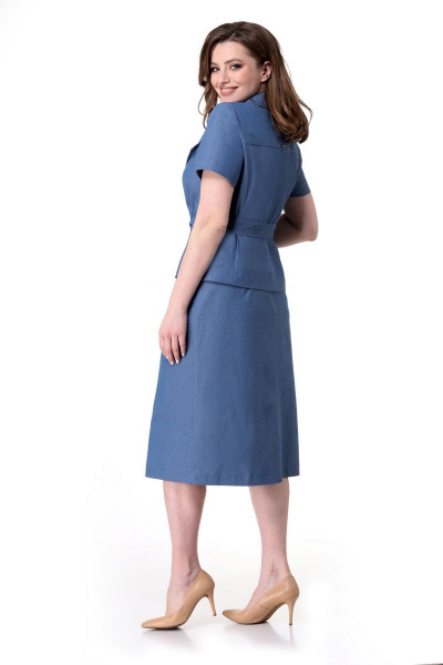 Жакет, юбка Мишель стиль 968 синий - фото 4