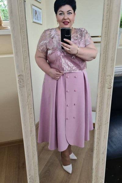 Платье Vittoria Queen 11133/3 розовый - фото 3